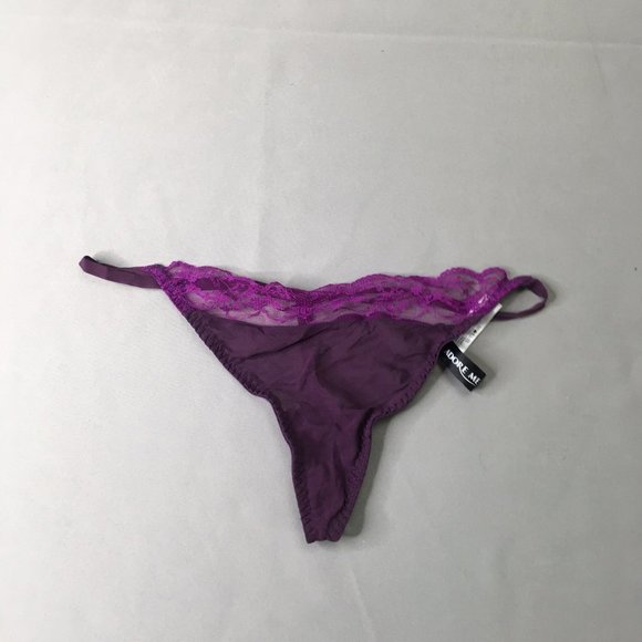 Adore Me Lingerie Womens Purple 1X Lace Thongs Panties G String Lace #2050 - Picture 1 of 9